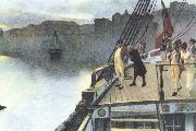 unknow artist en napoletansk forradare har hangts och kastats i vattnet oil painting on canvas